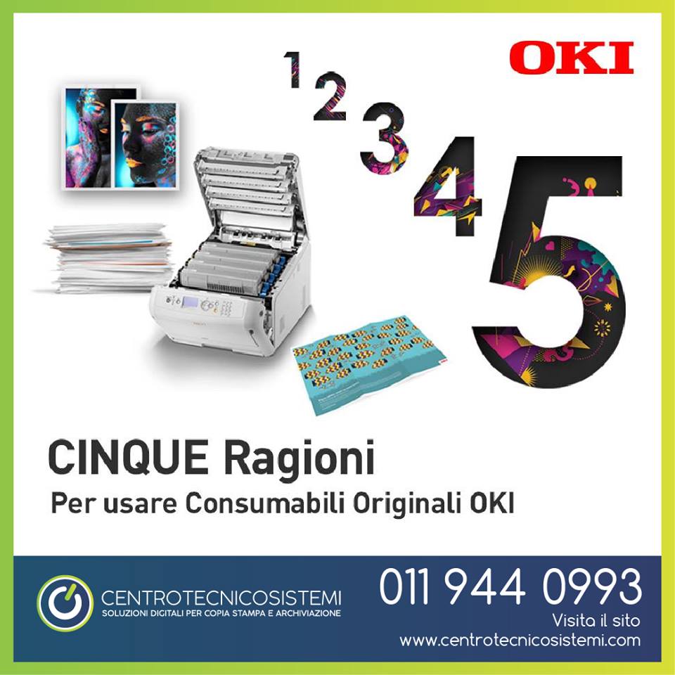 5 motivi per cui utilizzare i materiali di consumo originali OKI